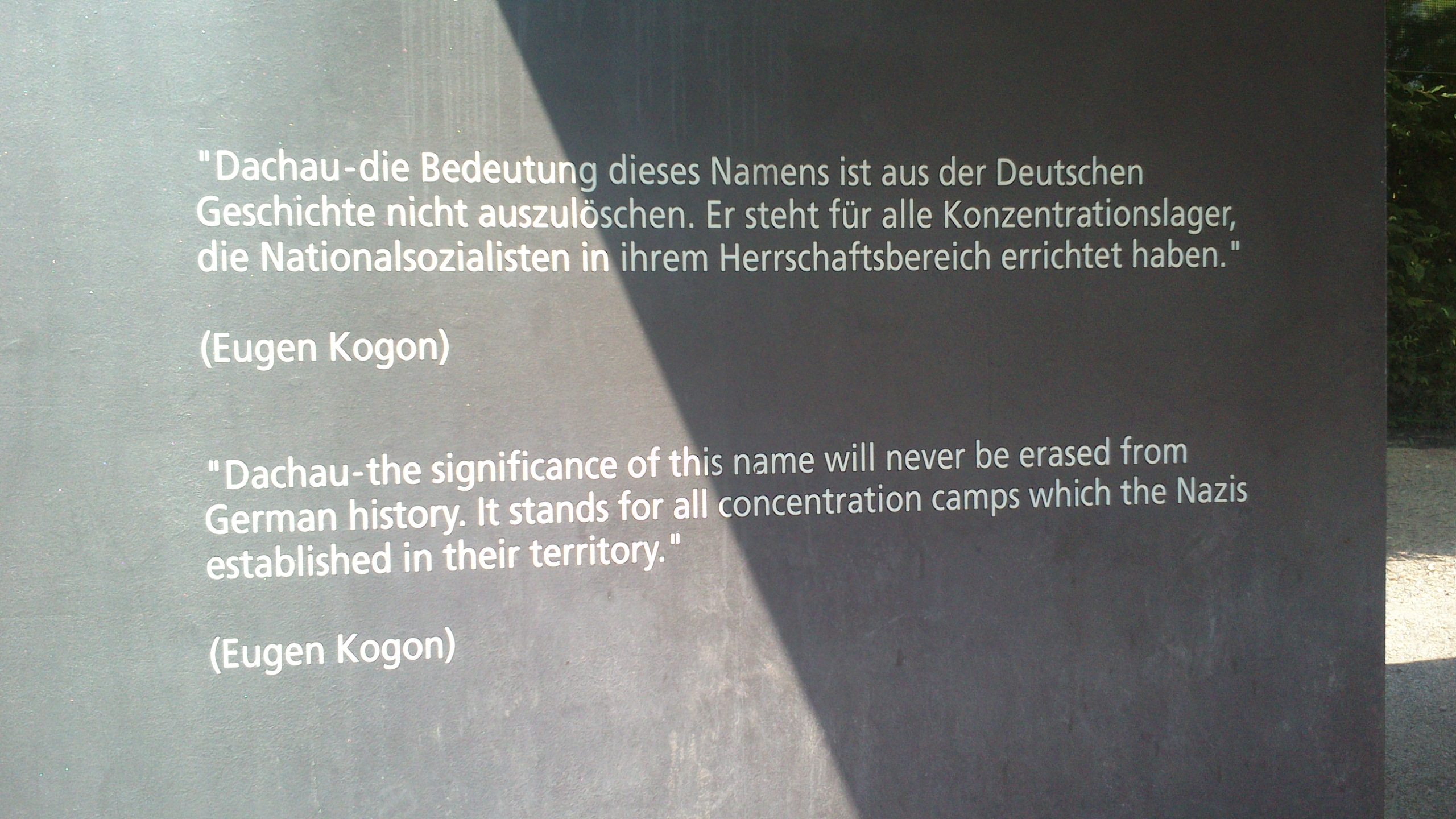 Kogon Zitat at Dachau Concentration Camp | Munich Experience by Franz Schega